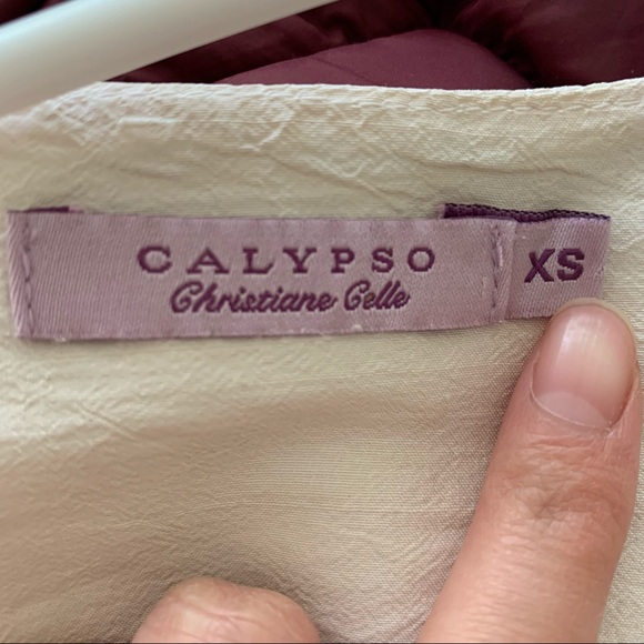 Calypso St. Barth cream silk wrap around dress XS - Picture 4 of 6